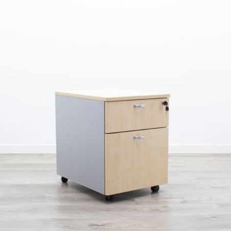 Cajonera con envolvente en melamina gris