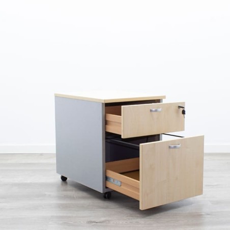 Cajonera con envolvente en melamina gris