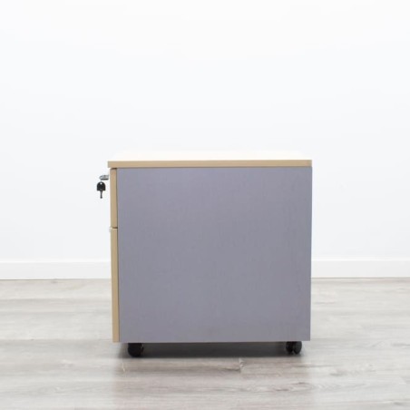 Cajonera con envolvente en melamina gris