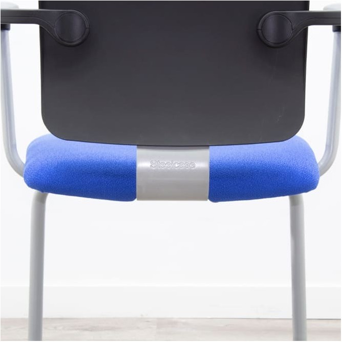 Silla confidente steelcase base patín con brazos - Mercaoficina