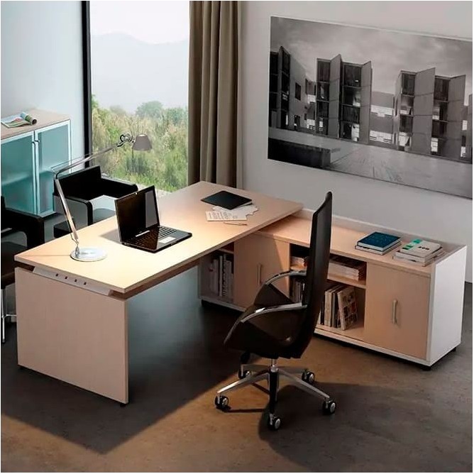 Mesa de dirección Ceres con credenza