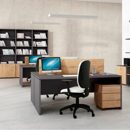 Mesa operativa con pata panel