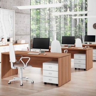 Mesa operativa con pata panel