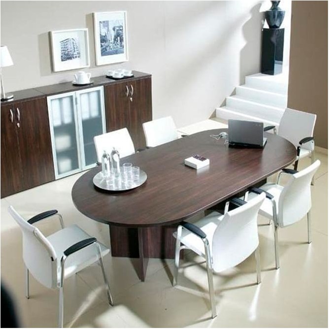 Mesa de juntas ovalada