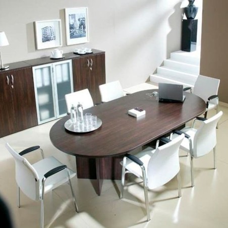Mesa de juntas ovalada