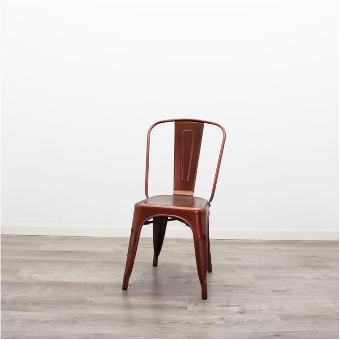 Silla metálica con respaldo (en varios colores)