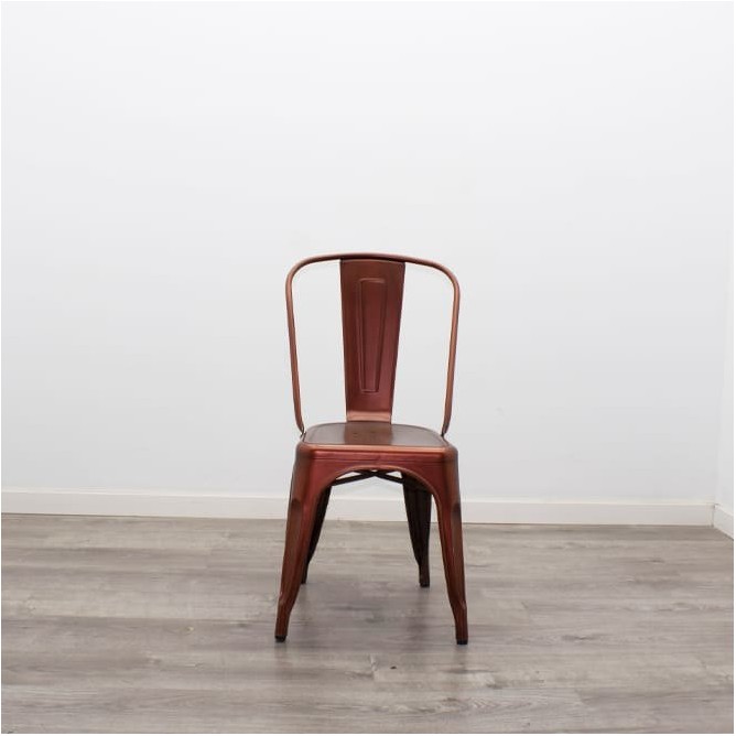 Silla metálica con respaldo (en varios colores)