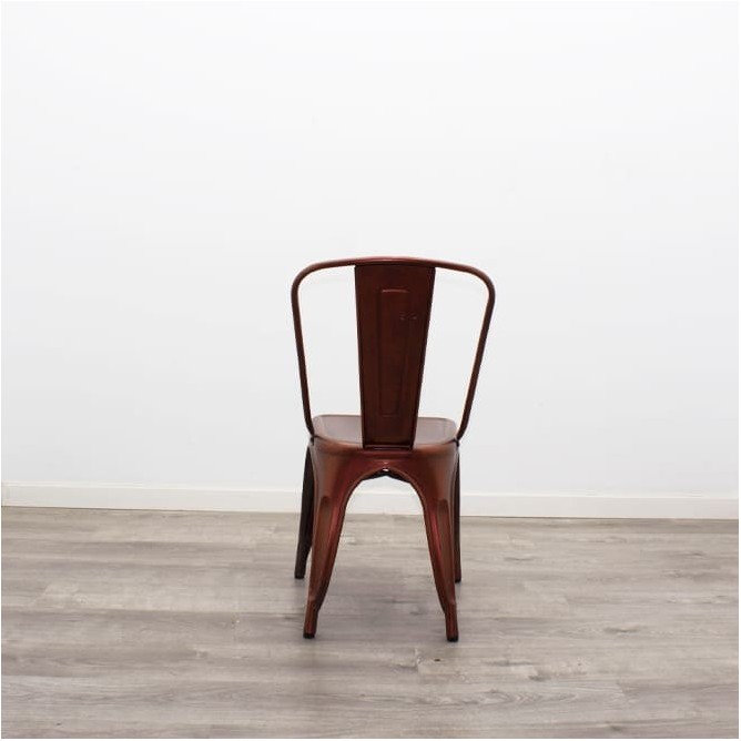 Silla metálica con respaldo (en varios colores)