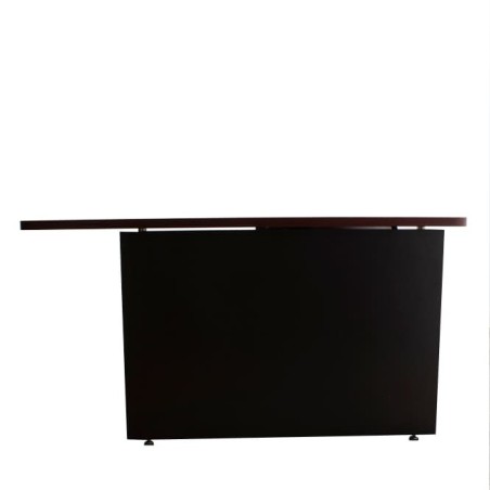 Mesa punto informático en caoba con ala derecha