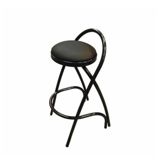 Taburete de 4 patas negro con asiento en napel 2