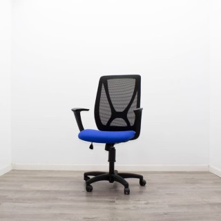 Silla operativa asiento azul (con y sin brazos)