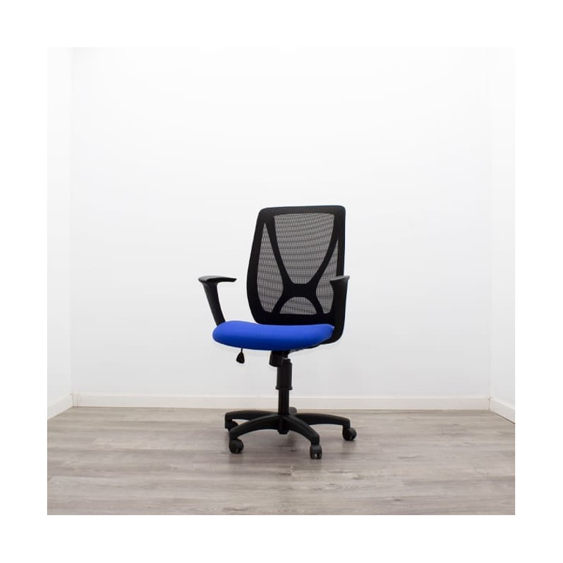 Silla operativa asiento azul (con y sin brazos)