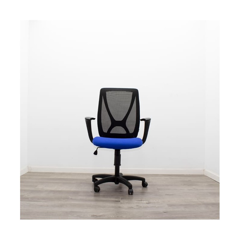 Silla operativa asiento azul (con y sin brazos)