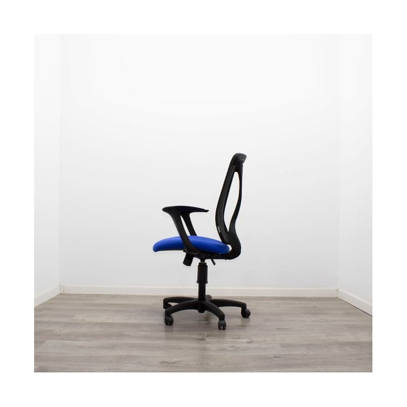 Silla operativa asiento azul (con y sin brazos)