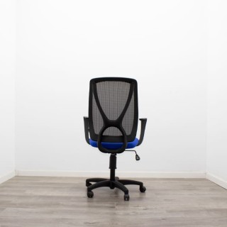 Silla operativa asiento azul (con y sin brazos)