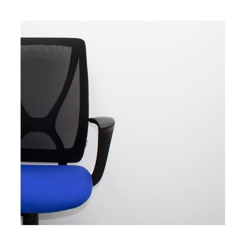 Silla operativa asiento azul (con y sin brazos)