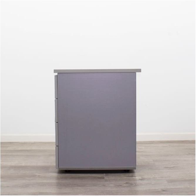 Buck pedestal en melamina gris 4 cajones