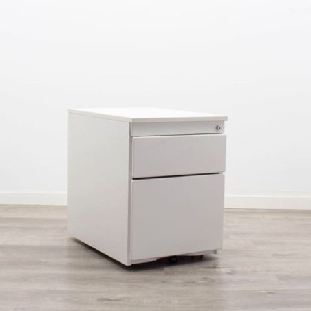 Cajonera metálica de cajón y archivo con o sin llave en blanco