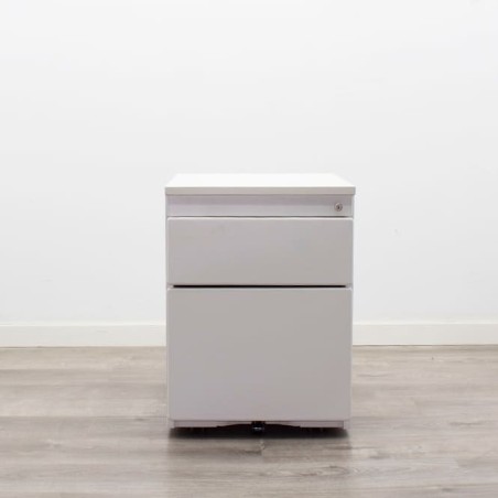 Cajonera metálica de cajón y archivo con o sin llave en blanco