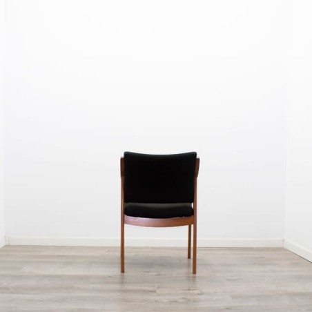Silla confidente de madera tapizado negro