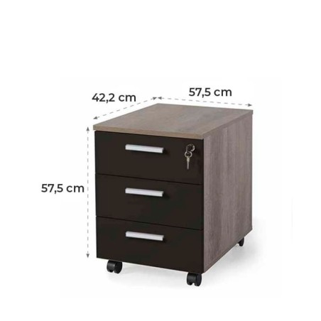 Cajonera móvil de melamina