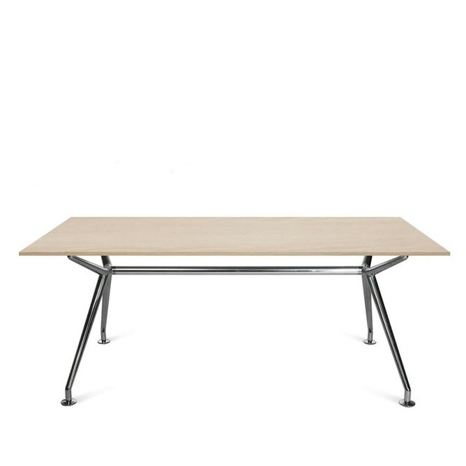 mesa dirección estructura metálica en color aluminio pulido