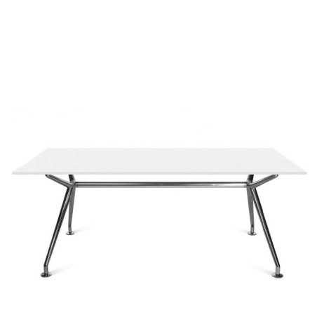 mesa dirección estructura metálica en color aluminio pulido