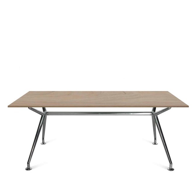 mesa dirección estructura metálica en color aluminio pulido