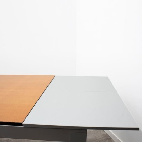 Mesa de comedor extensible con 4 patas metálicas