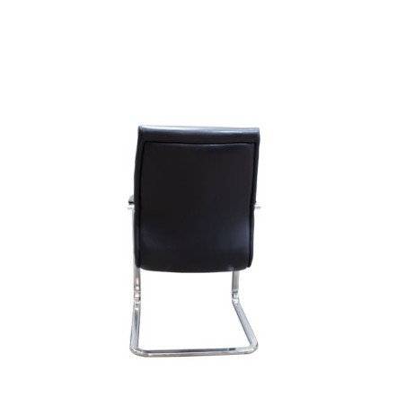 Silla confidente con base patín cromada