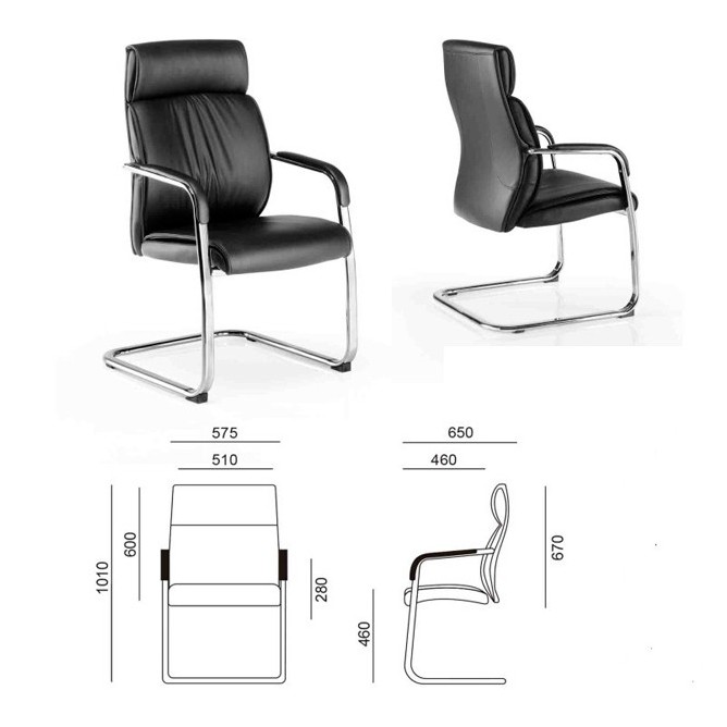 Silla confidente modelo MOSCU con base patín - Mercaoficina