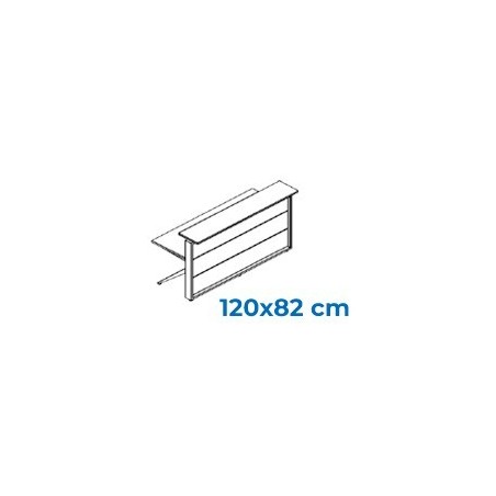 Mostrador recto Public en melamina de varios tamaños - Mercaoficina