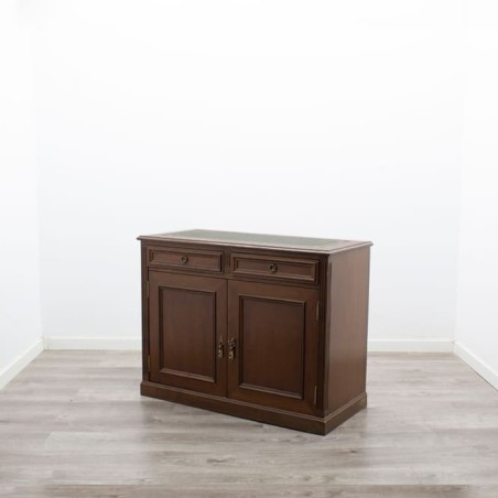 Aparador clásico de madera con 2 cajones y 2 puertas
