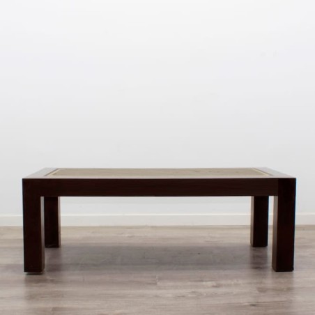 Mesa centro con tapete verde pistacho