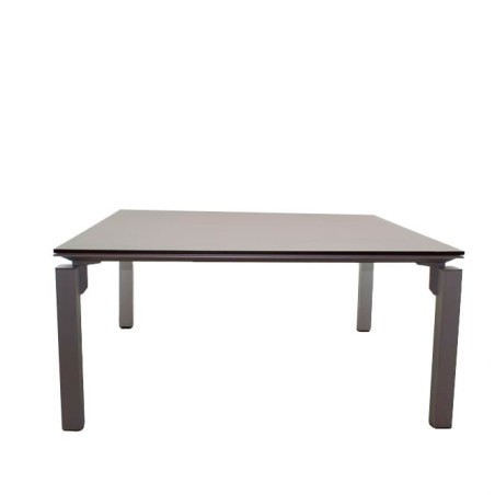Mesa de reunión cuadrada con tapa en ceniza