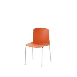 Silla colectividad blanca de 4 patas - Mercaoficina