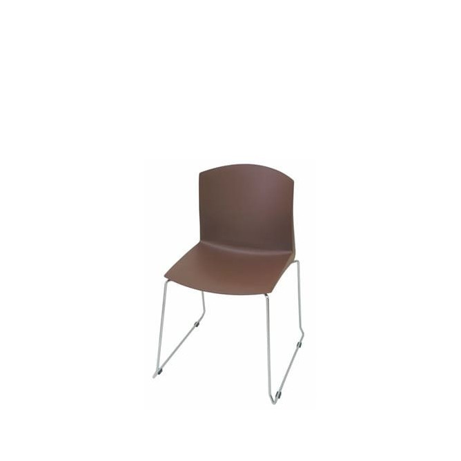 Silla colectividad blanca de 4 patas - Mercaoficina