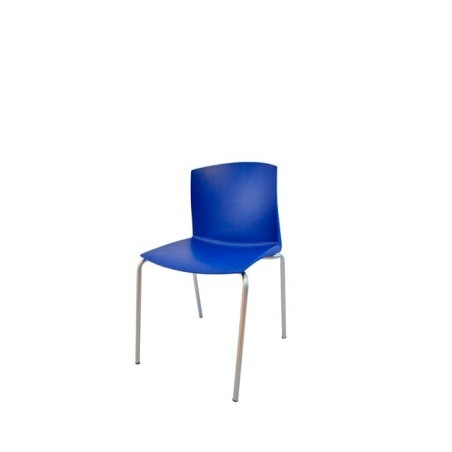 Silla colectividad blanca de 4 patas - Mercaoficina