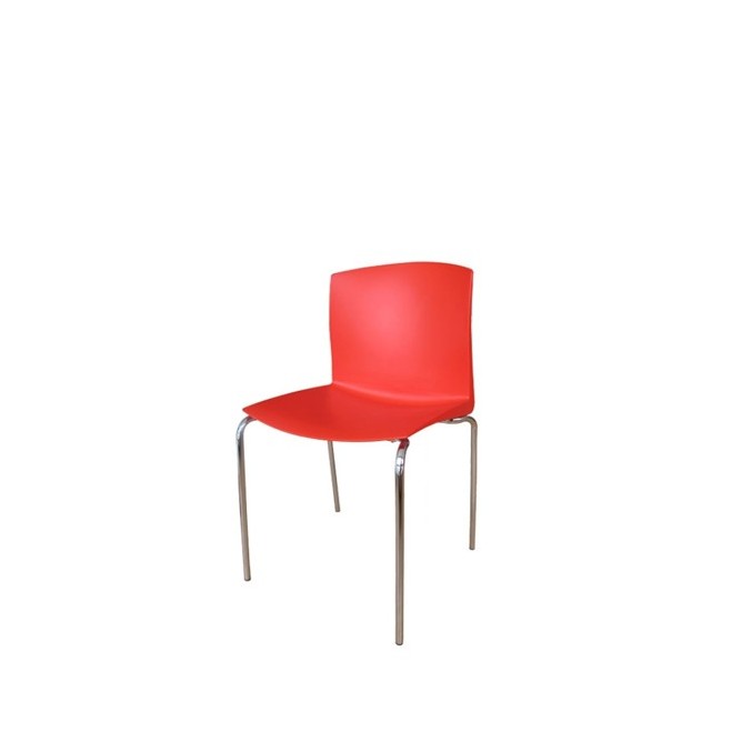 Silla colectividad blanca de 4 patas - Mercaoficina