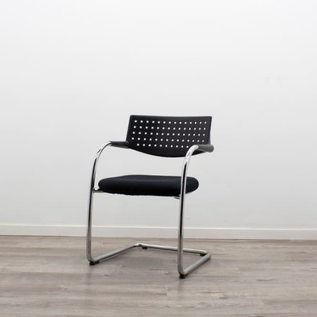 Silla confidente base patín respaldo pvc