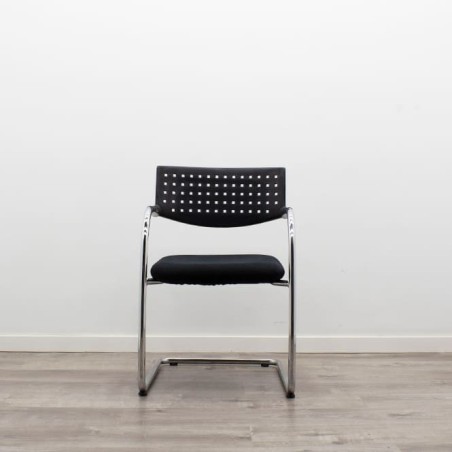 Silla confidente base patín respaldo pvc
