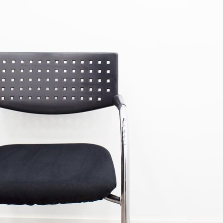 Silla confidente base patín respaldo pvc