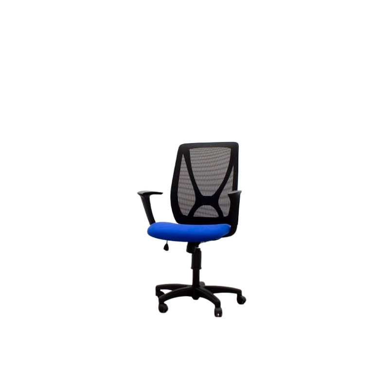 Silla operativa asiento azul (con y sin brazos)