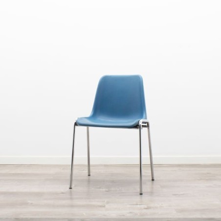 Silla Vicenza azul acero