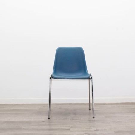 Silla Vicenza azul acero