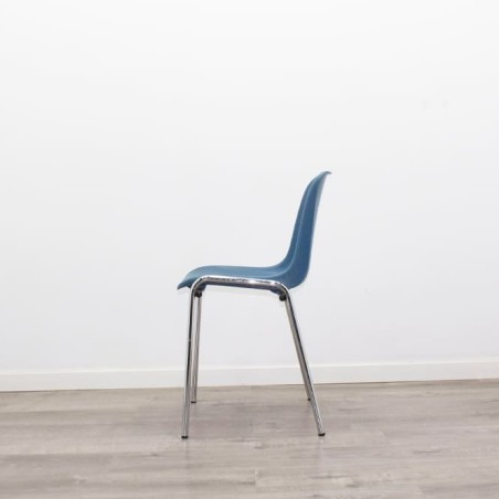 Silla Vicenza azul acero