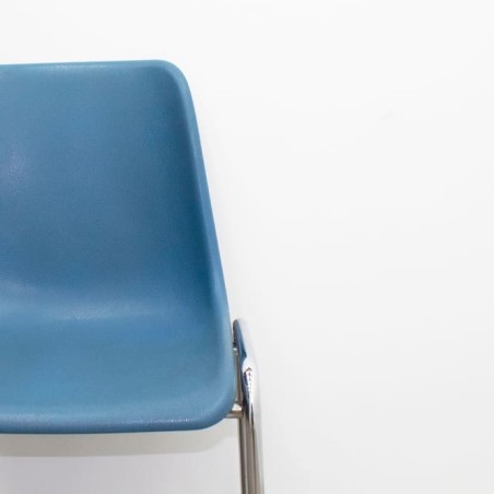 Silla Vicenza azul acero