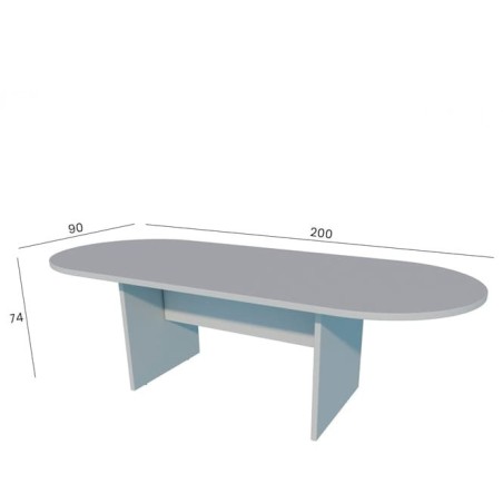 Mesa de reunión Colina ovalada