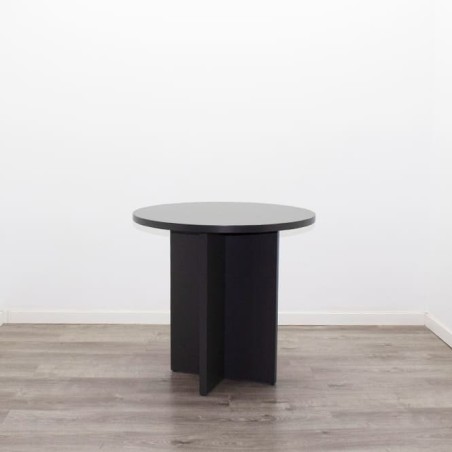 Mesa de reunión redonda en gris antracita