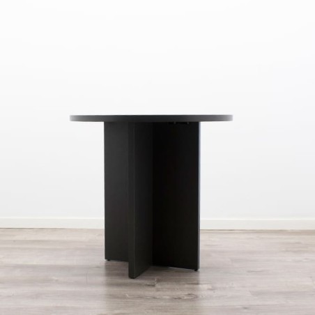 Mesa de reunión redonda en gris antracita